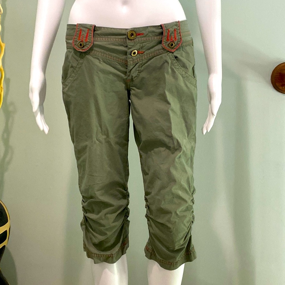 Camo Green Stretch Capris